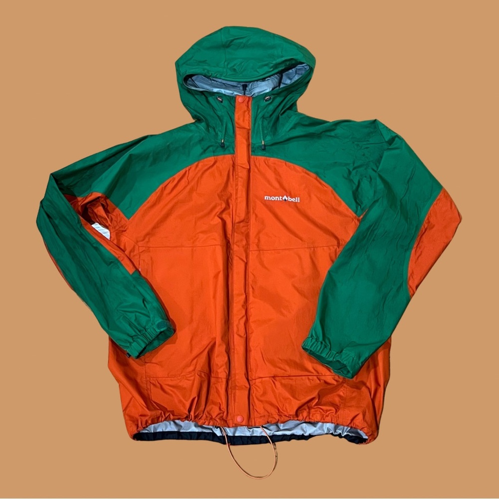 Montbell Green/Orange Hooded Parka Jacket
